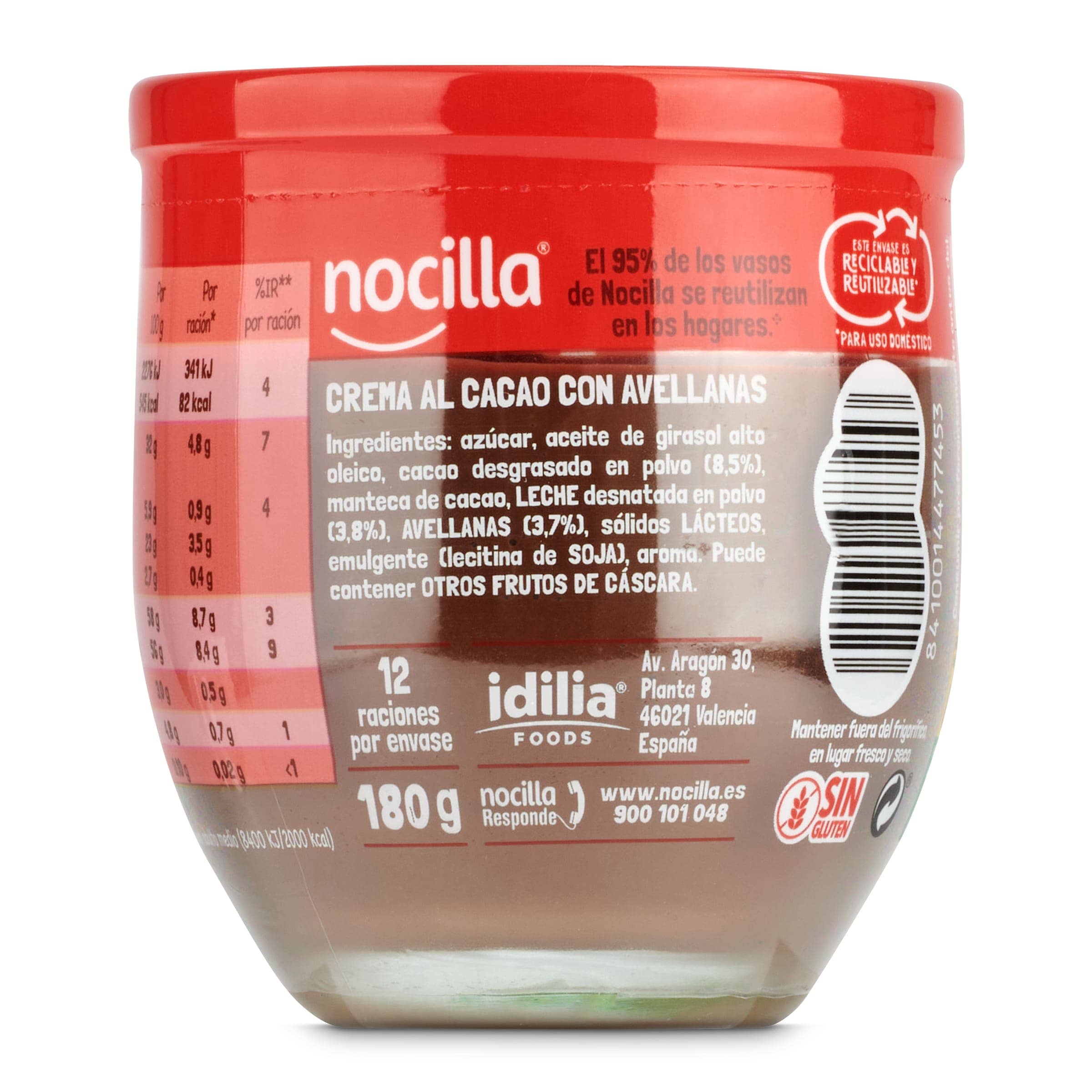 Crema de cacao con avellanas original Nocilla 180 g