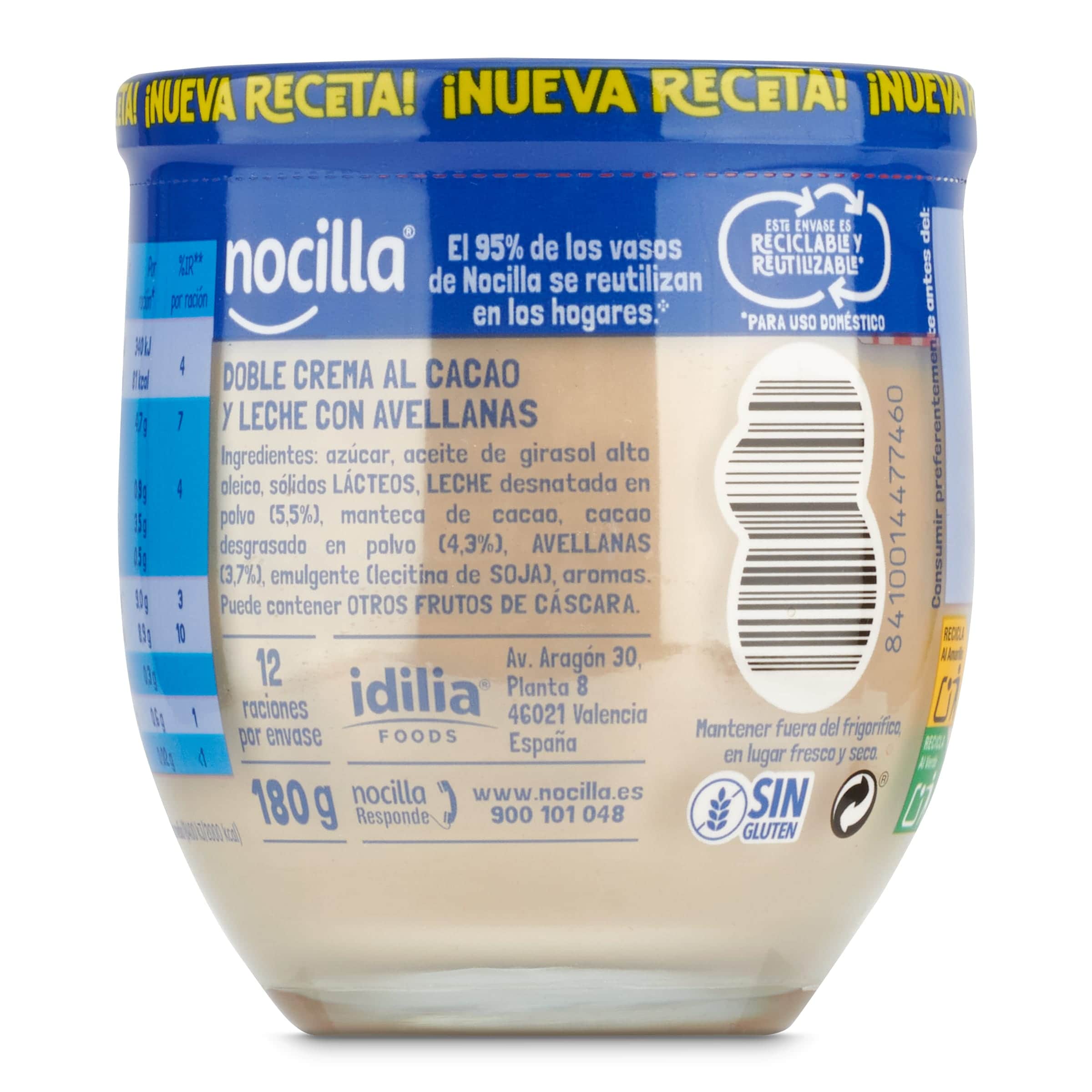 Crema de cacao y leche de avellanas dúo Nocilla 180 g