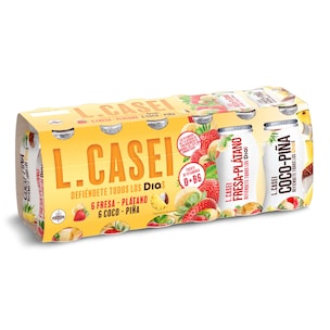l-casei fresa-platano y coco-pina pack 12 x 100 g
