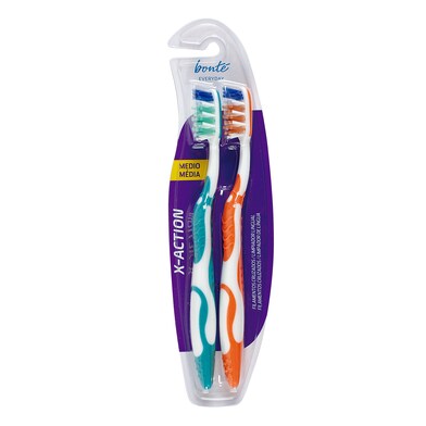 Cepillo dental medio Bonté Everyday de Dia blister 2 unidades-0