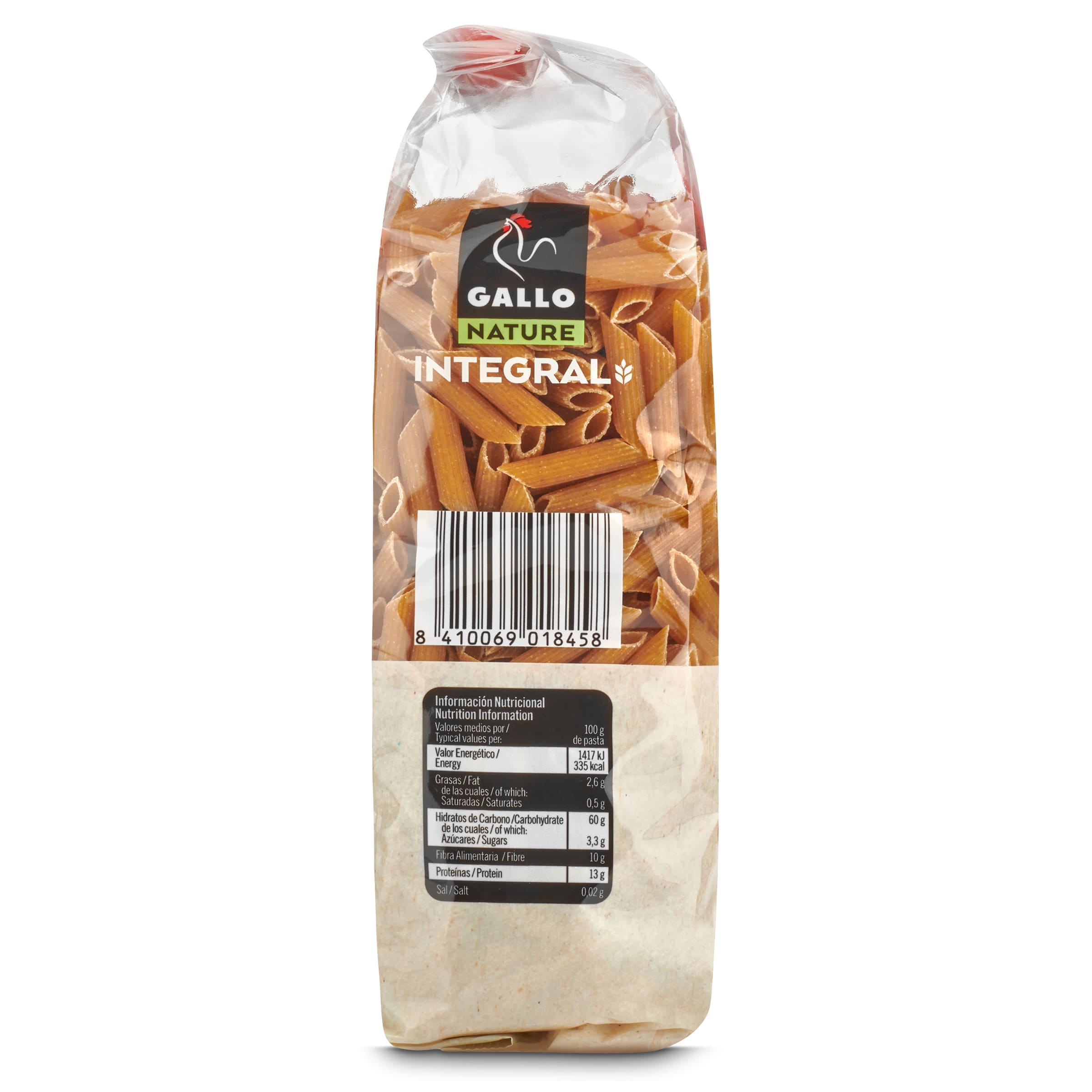Plumas rayadas integrales Gallo 450 g