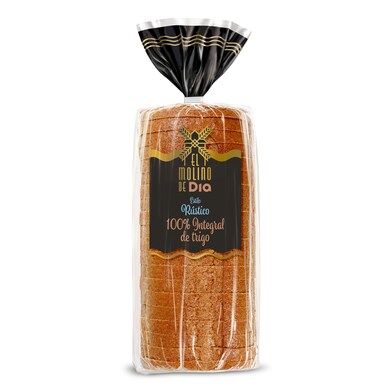 Pan rústico integral en rebanadas El molino de Dia bolsa 550 g-0 Pan rústico integral en rebanadas El molino de Dia bolsa 550 g-0
