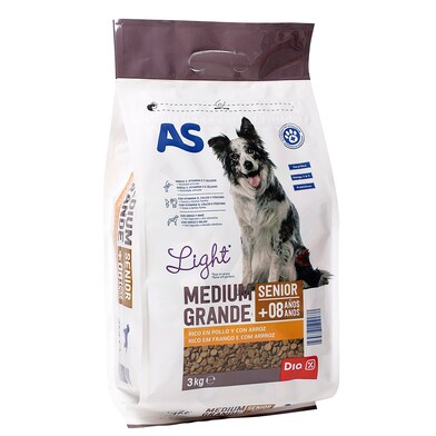 Alimento para perros senior As Dia bolsa 3 Kg-0