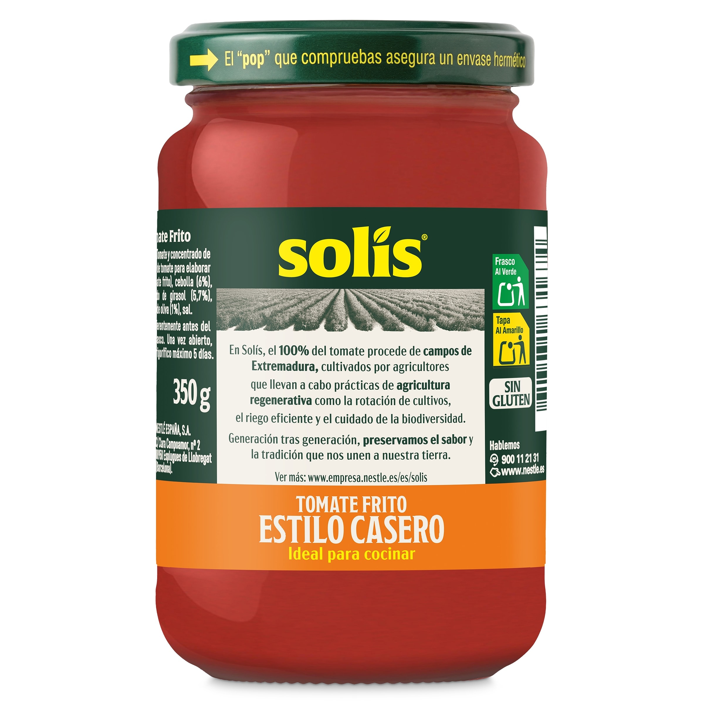 Tomate frito estilo casero Solís 350 g