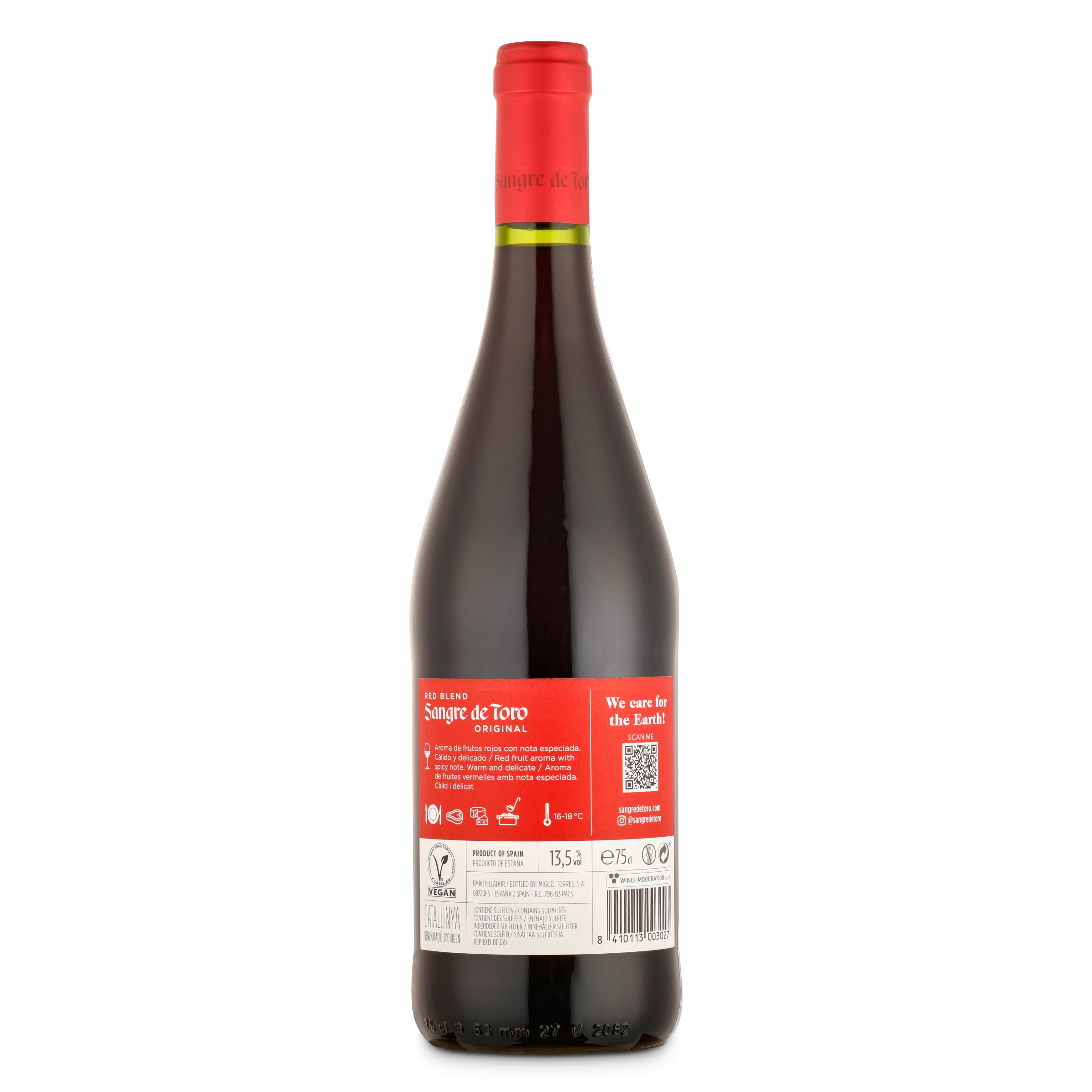 Vino tinto D.O. Cataluña Sangre de Toro 75 cl