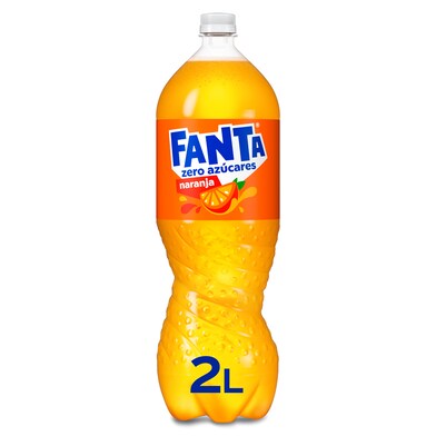 Refresco de naranja zero azúcares Fanta botella 2 l-0 Refresco de naranja zero azúcares Fanta botella 2 l-0