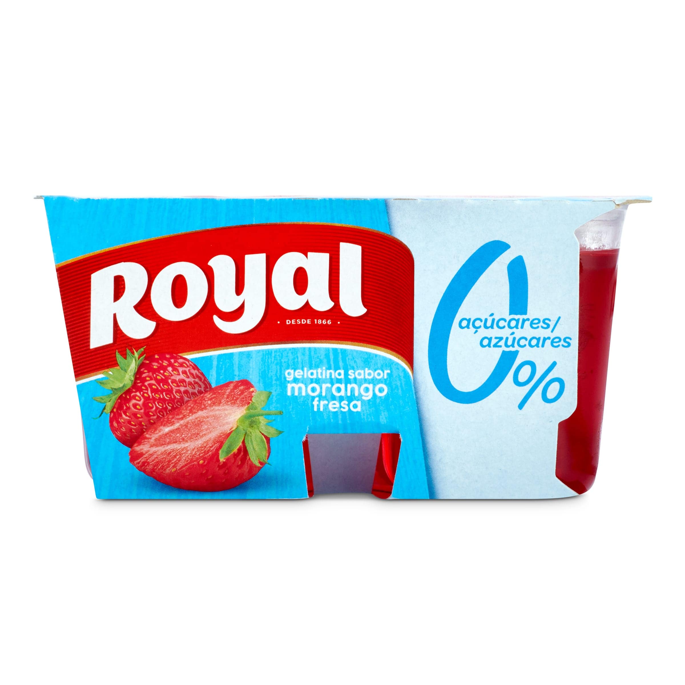 Gelatina sabor fresa sin azúcar Royal 4 x 90 g