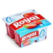 Gelatina sabor fresa sin azúcar ROYAL  4 unidades PACK 360 GR