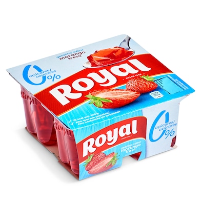 Gelatina sabor fresa sin azúcar Royal pack 4 x 90 g-0