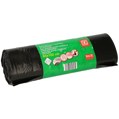 Bolsa de basura para comunidad con autocierre 120 lt Dia bolsa 10 unidades-0 Bolsa de basura para comunidad con autocierre 120 lt Dia bolsa 10 unidades-0