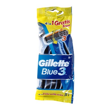 Maquinilla desechable 3 hojas Gillette Blue II bolsa 5 unidades-0 Maquinilla desechable 3 hojas Gillette Blue II bolsa 5 unidades-0