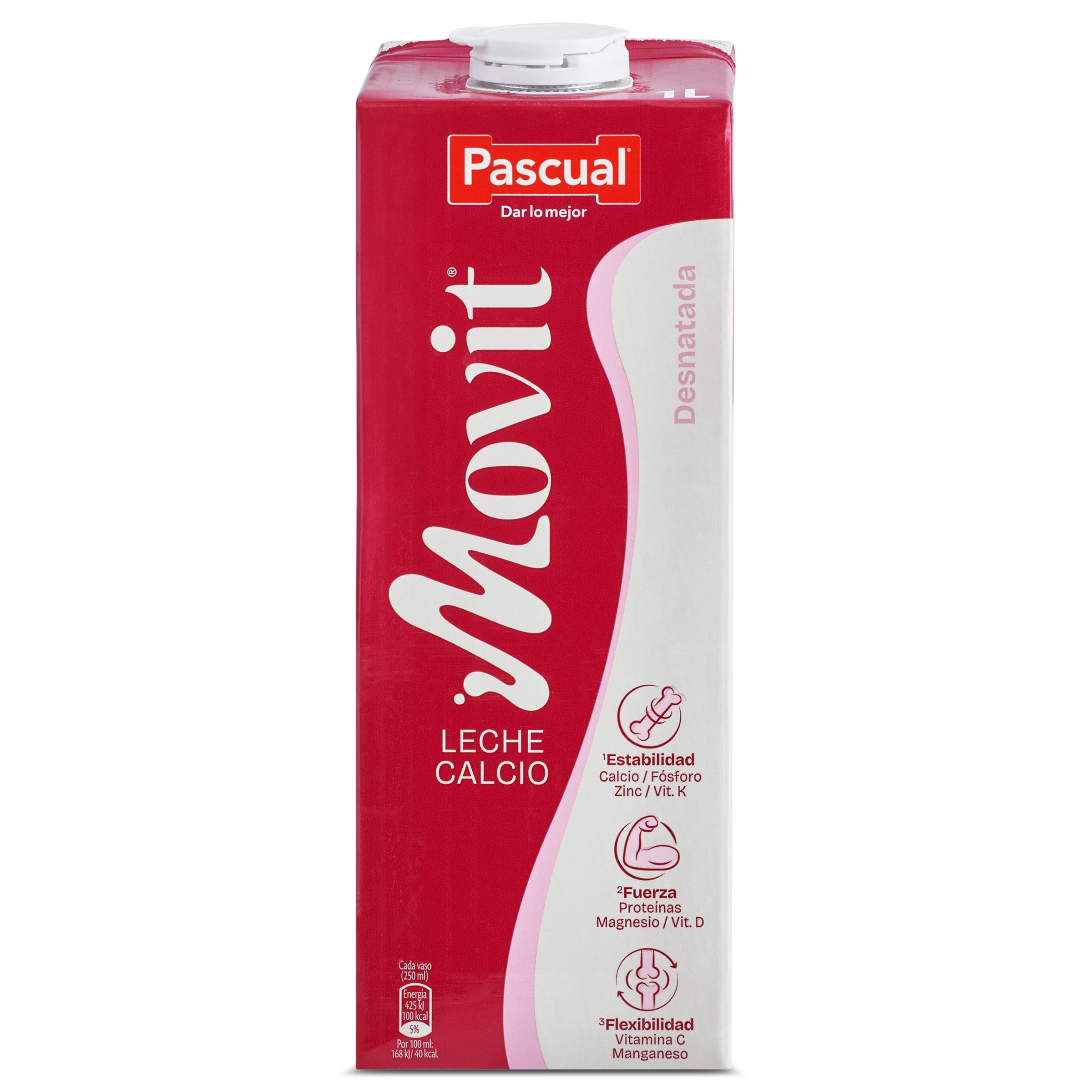 Leche desnatada calcio Pascual Movit 1 L