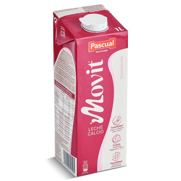 Leche Desnatada Calcio Pascual Envase 1 L.
