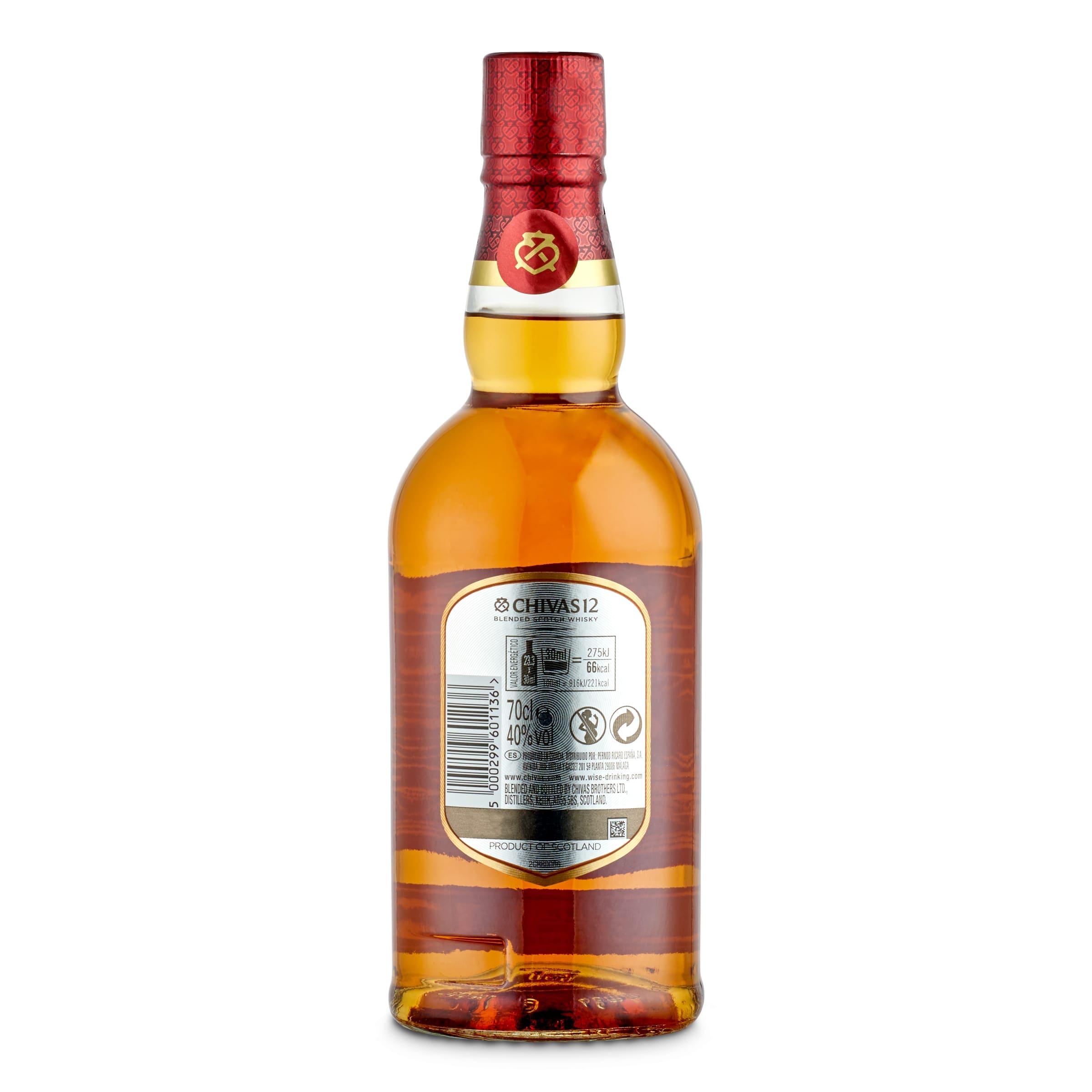 Whisky 12 años Chivas 70 cl