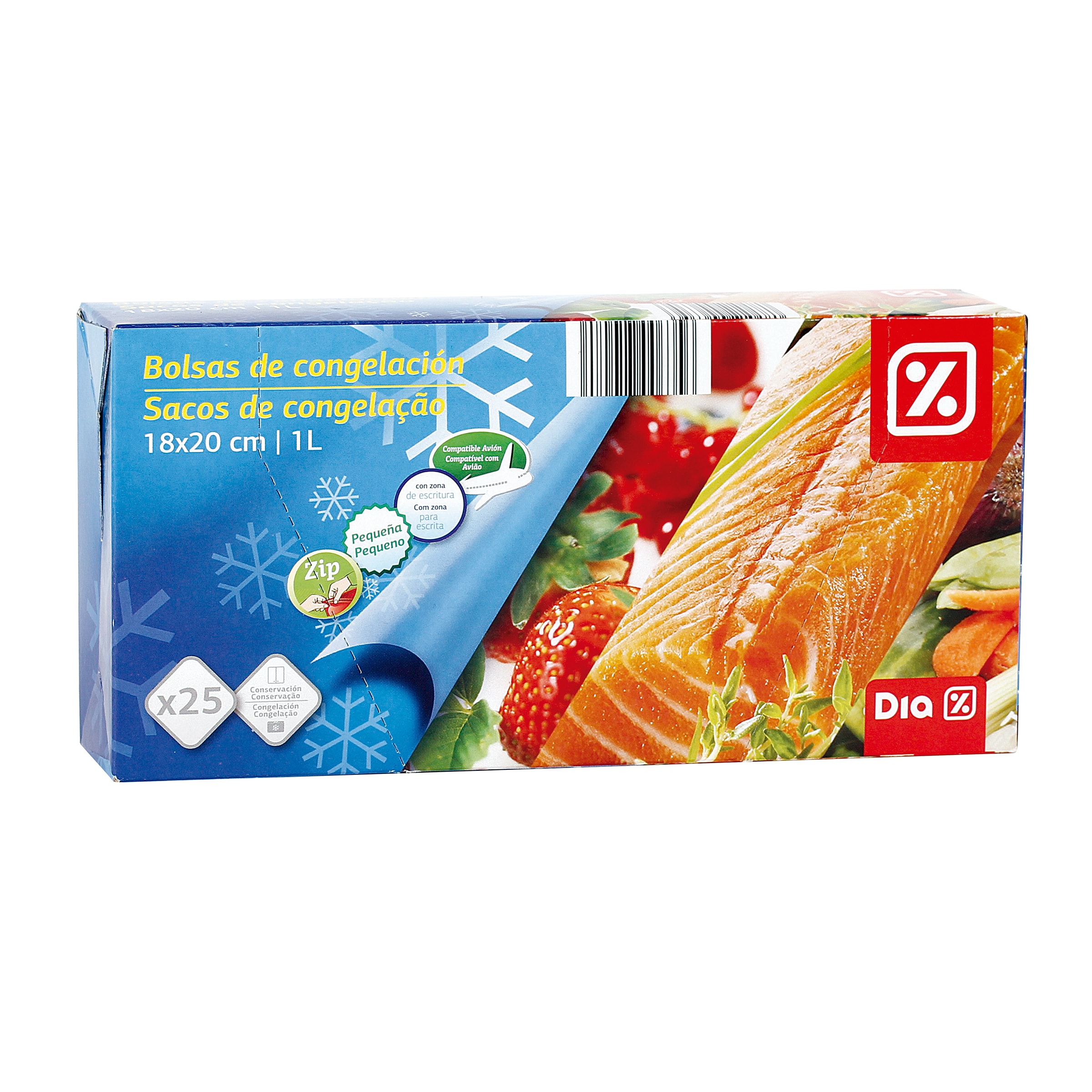 Bolsas de congelación zip pequeña Dia bolsa 25 unidades - Supermercados DIA