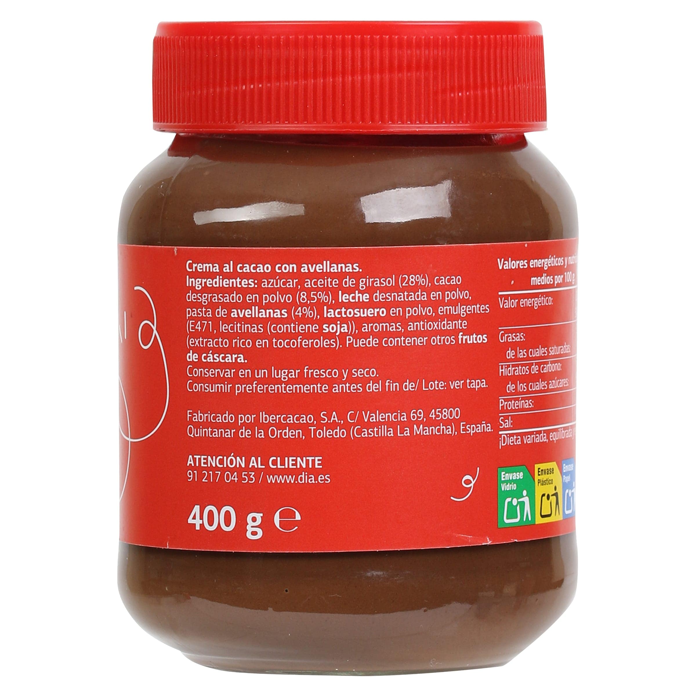 Crema al cacao Dia Temptation 400 g