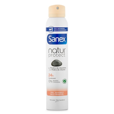 Desodorante natur protect pieles sensibles Sanex spray 200 ml-0