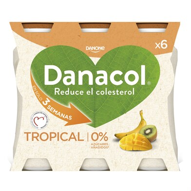 Bebida láctea tropical Danacol pack 6 x 100 g-1