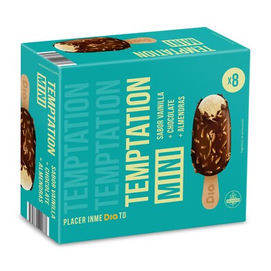 Helado mini bombón almendrado Temptation de Dia caja 288 g-0 Helado mini bombón almendrado Temptation de Dia caja 288 g-0