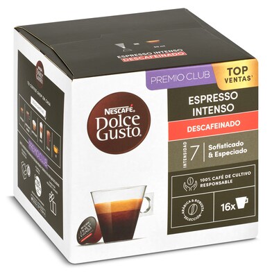 Café en cápsulas espresso intenso descafeinado Nescafé Dolce Gusto caja 16  unidades - Supermercados DIA