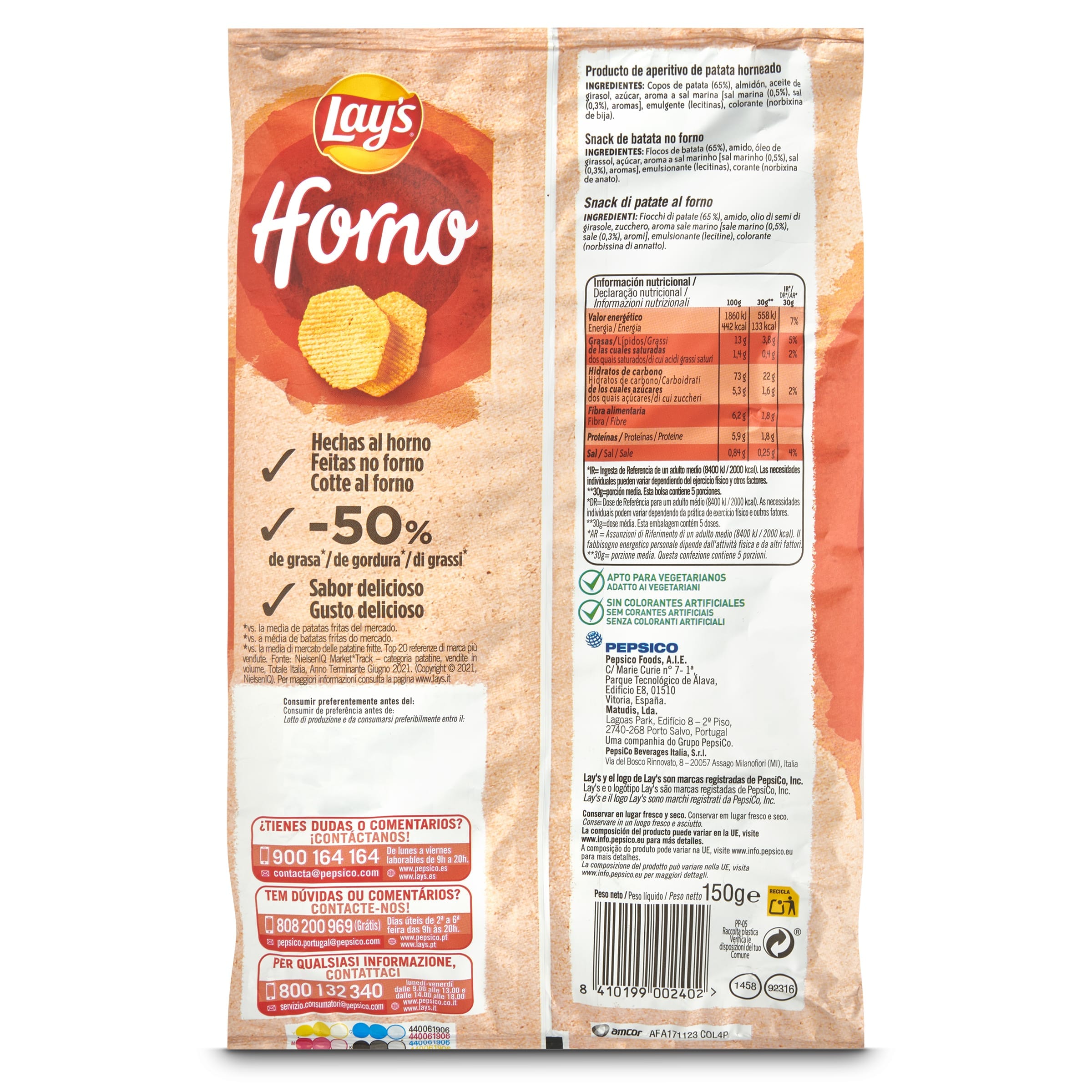 Lay's Horno al punto de sal 150 g