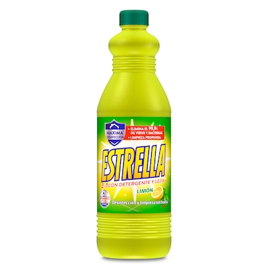 Lejía con detergente aroma limón Estrella botella 1.35 l-0