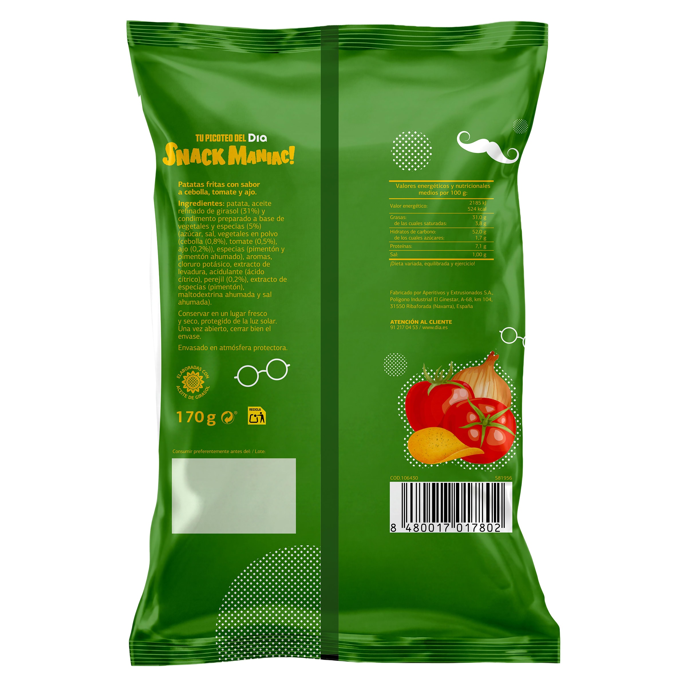 Patatas fritas campesinas Dia Snack Maniac 170 g