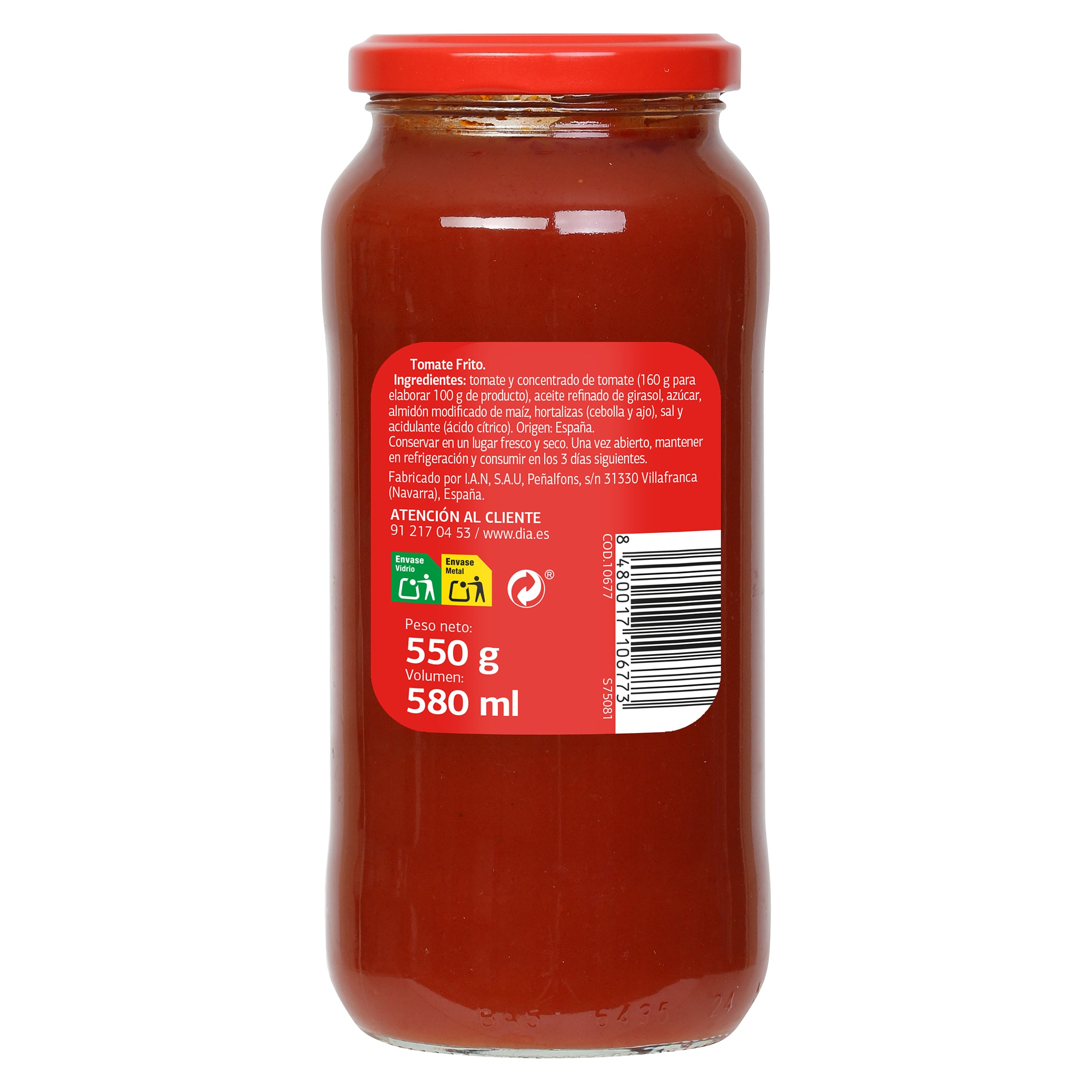 Tomate frito Dia Vegecampo 550 g