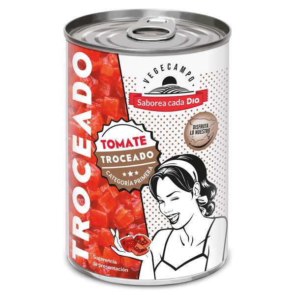 Tomate Troceado Vegecampo Lata 390 Gr.
