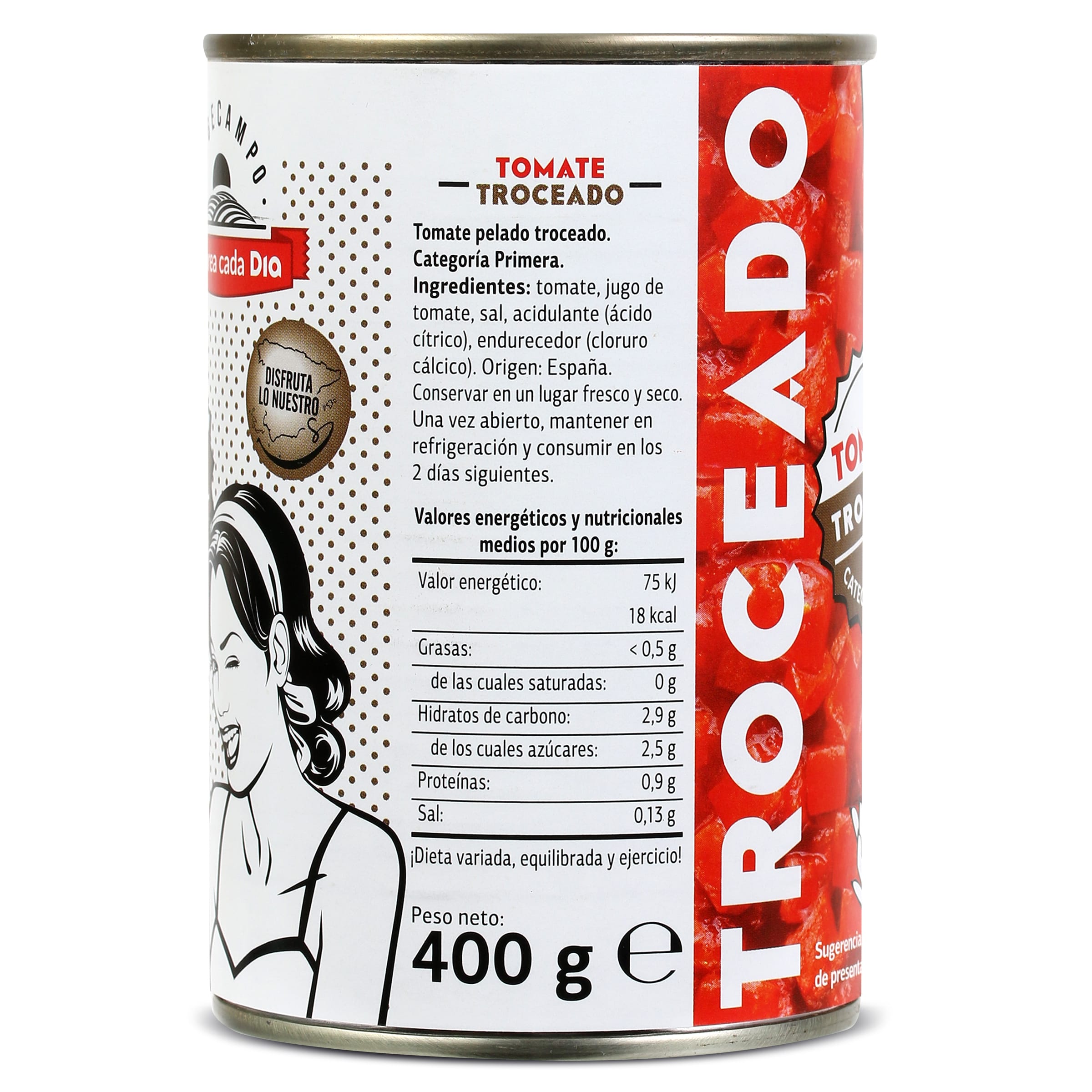 Tomate troceado Dia Vegecampo 400 g