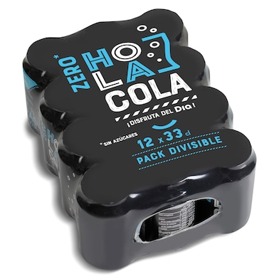 Refresco de cola zero Hola Cola lata 12 x 33 cl - Supermercados DIA