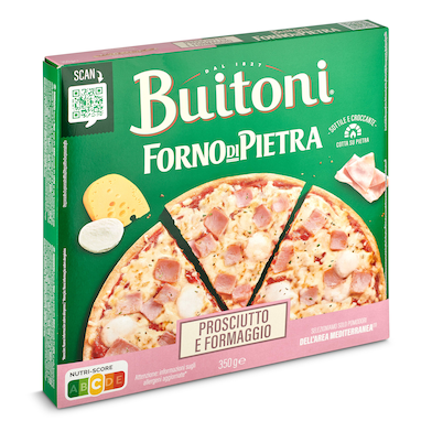 Pizza jamón y queso Buitoni Forno di pietra caja 350 g-0