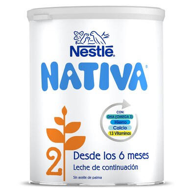 Leche infantil 2 continuación Nativa lata 800 g-0 Leche infantil 2 continuación Nativa lata 800 g-0