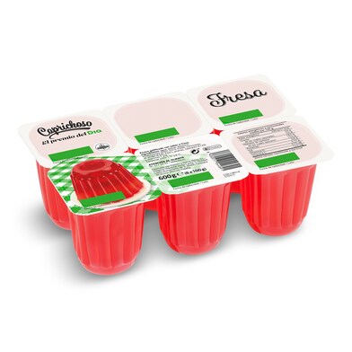 Gelatina de fresa Caprichoso Dia pack 6 x 100 g-0