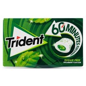 Chicles sabor hierbabuena 60 minutos sin azúcar Trident caja 22 g