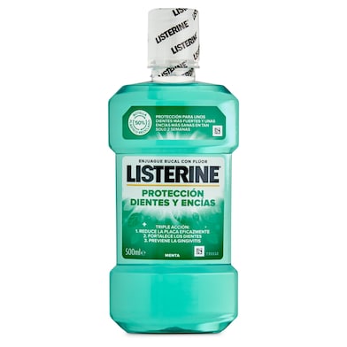 Enjuague bucal dientes y encías Listerine botella 500 ml-0