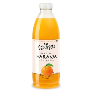 zumo de naranja 100 exprimido sin pulpa 1 l