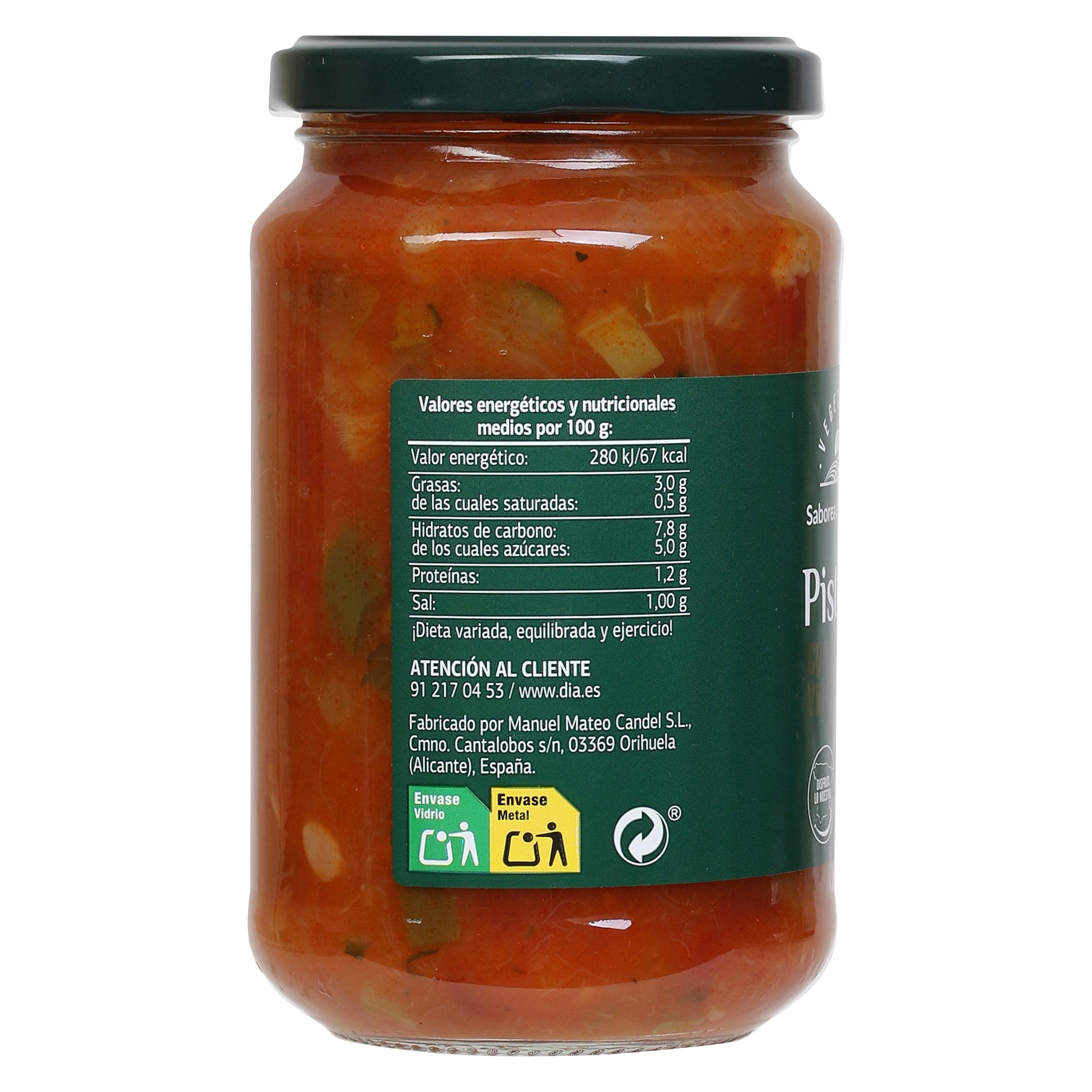 Pisto con aceite de oliva Dia Vegecampo 350 g