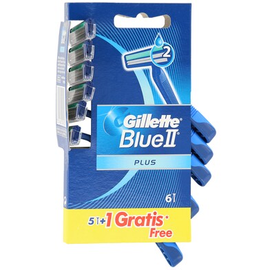 Maquinilla de afeitar desechable 2 hojas Gillette Blue II bolsa 6 unidades-0