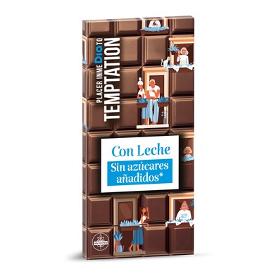 Chocolate con leche sin azúcares añadidos Temptation de Dia 100 g-0 Chocolate con leche sin azúcares añadidos Temptation de Dia 100 g-0
