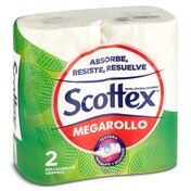 Papel de cocina megarollo Scottex bolsa 2 unidades