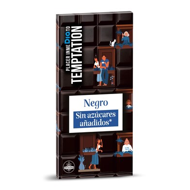 Chocolate negro sin azúcares añadidos Temptation de Dia 100 g-0 Chocolate negro sin azúcares añadidos Temptation de Dia 100 g-0