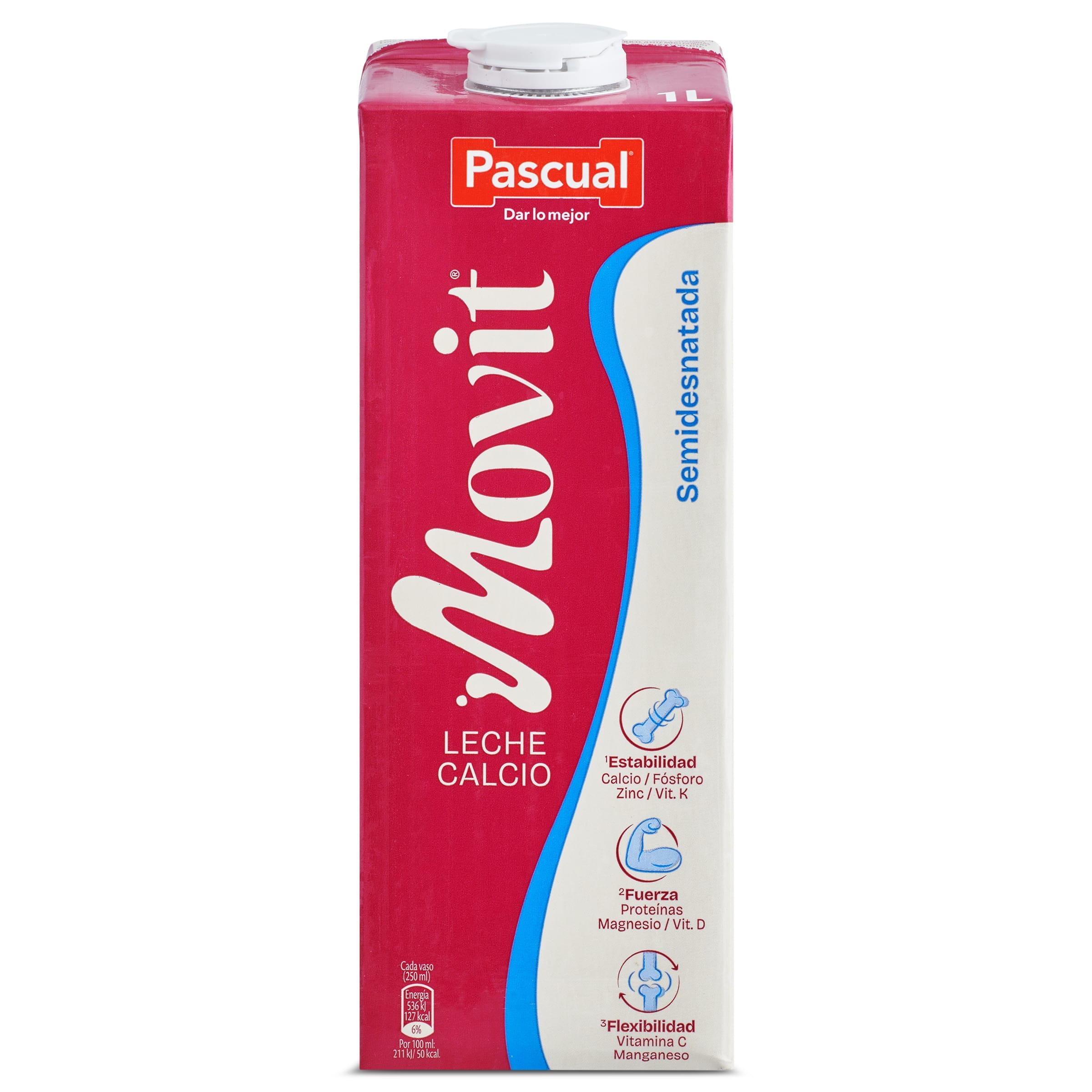 Leche semidesnatada calcio Pascual Movit 1 L