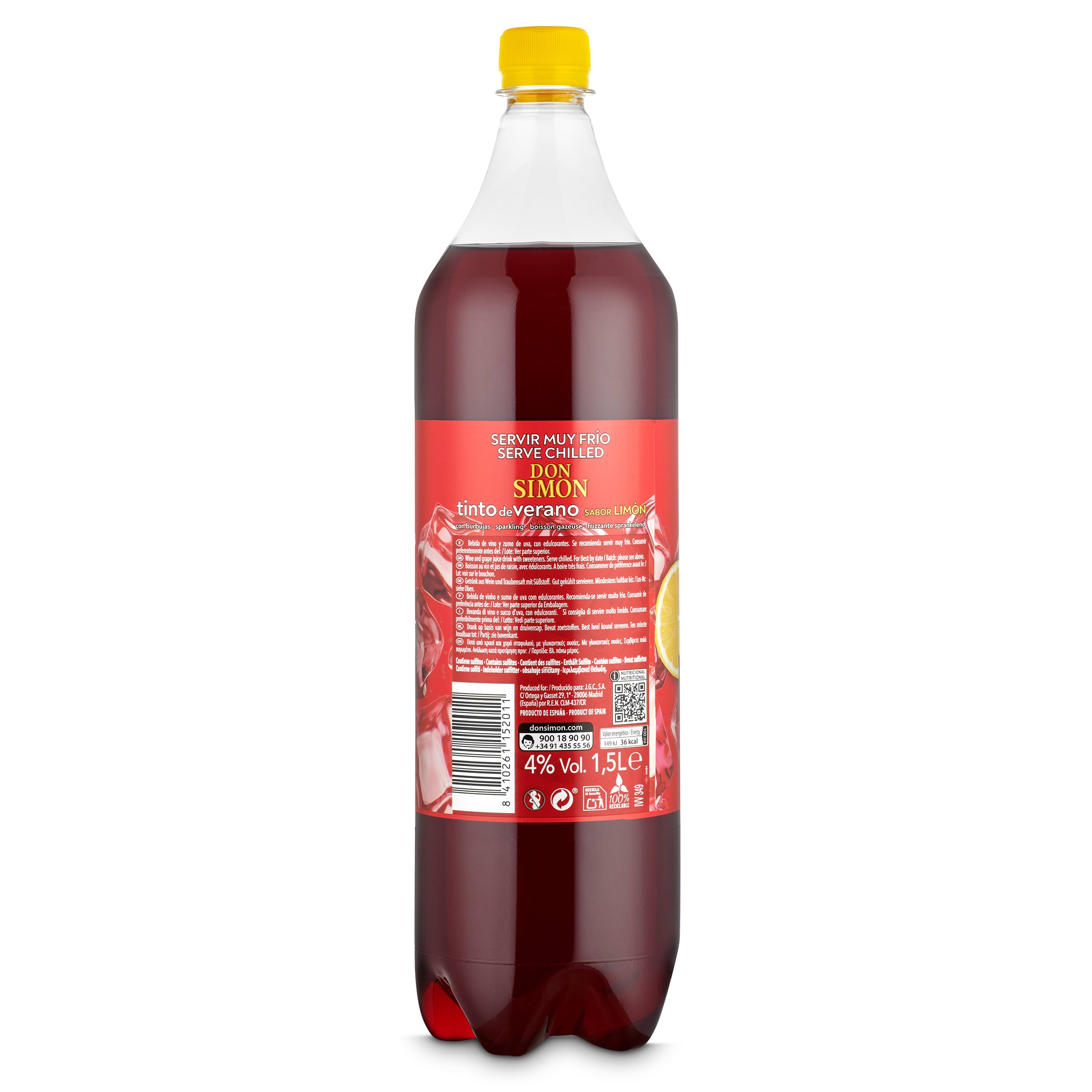 Tinto de verano con limón Don Simón 1.5 L