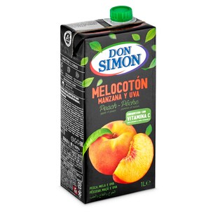 zumo de melocoton uva y manzana 1 l