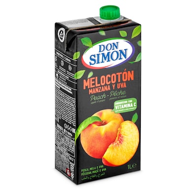 Zumo melocotón uva y manzana Don Simón brik 1 l-0