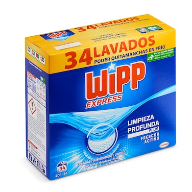 Detergente máquina polvo Wipp Express caja 34 lavados-0