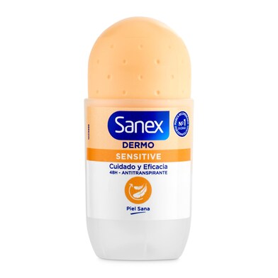 Desodorante roll-on piel sensible antitranspirante Sanex Dermo Sensitive bote 50 ml-0 Desodorante roll-on piel sensible antitranspirante Sanex Dermo Sensitive bote 50 ml-0