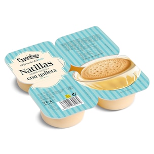 natillas con galleta pack 4 x 125 g