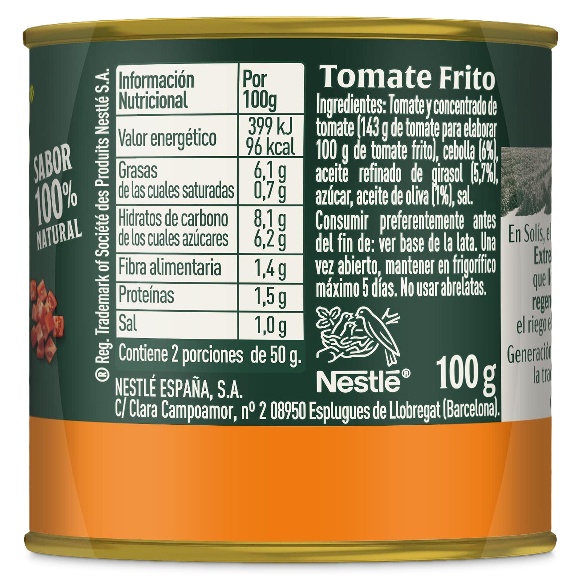 Tomate frito estilo casero Solís 3 x 100 g